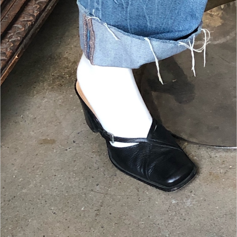 Costume National All Genuine Leather 2.5”Heel sling backs 39 sz - Picture 11 of 11